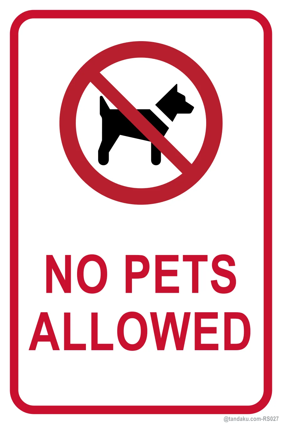 NO PETS ALLOWED — English