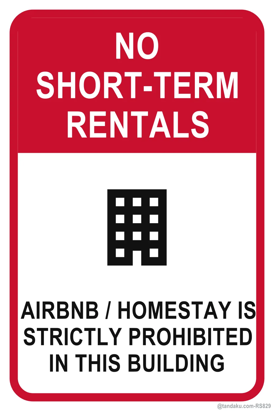 NO SHORT-TERM RENTALS — English