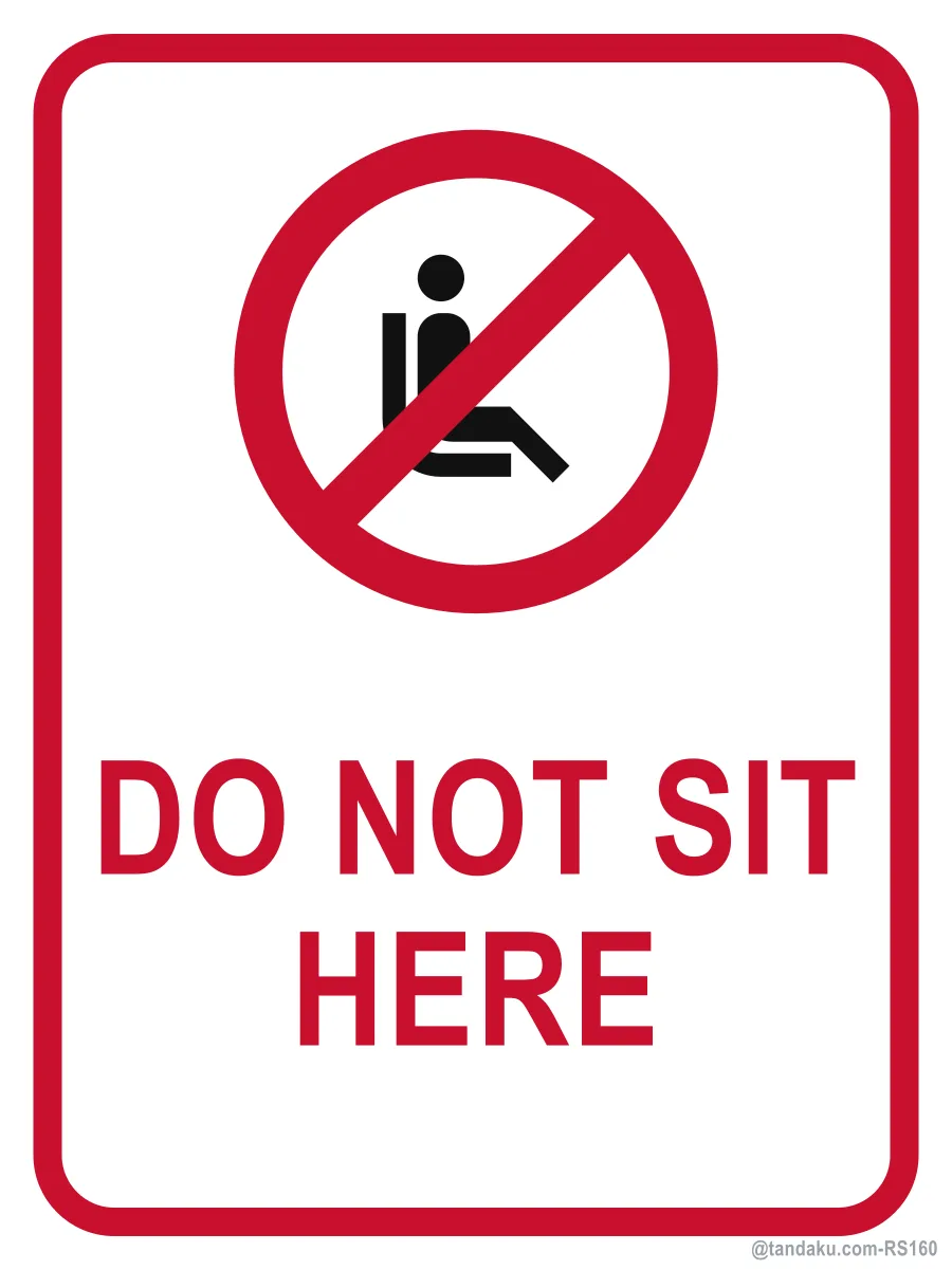 DO NOT SIT HERE — English