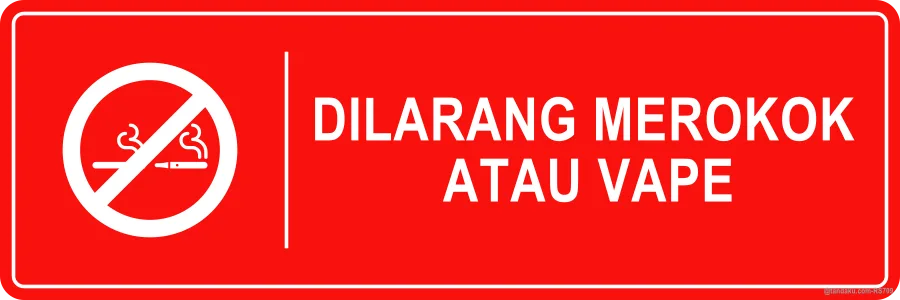 NO SMOKING · NO VAPING — Bahasa Malaysia