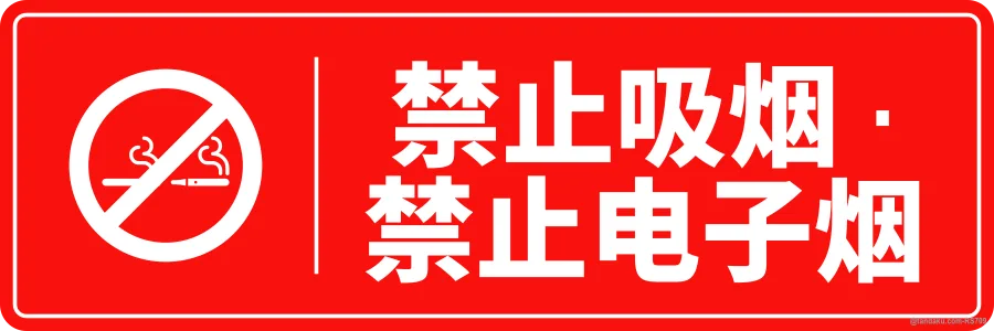 NO SMOKING · NO VAPING — 中文