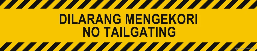 No Tailgating Sticker