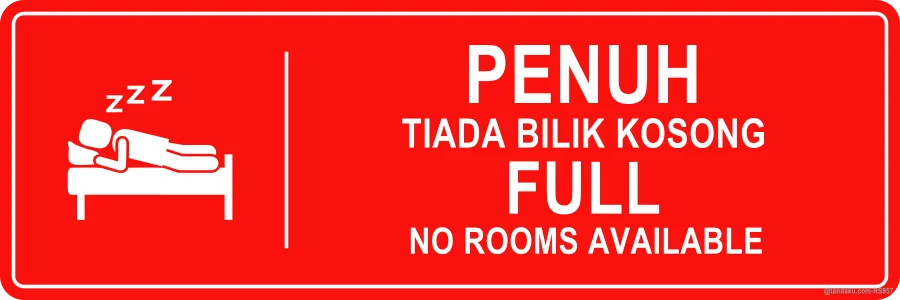 No Vacancy Sign