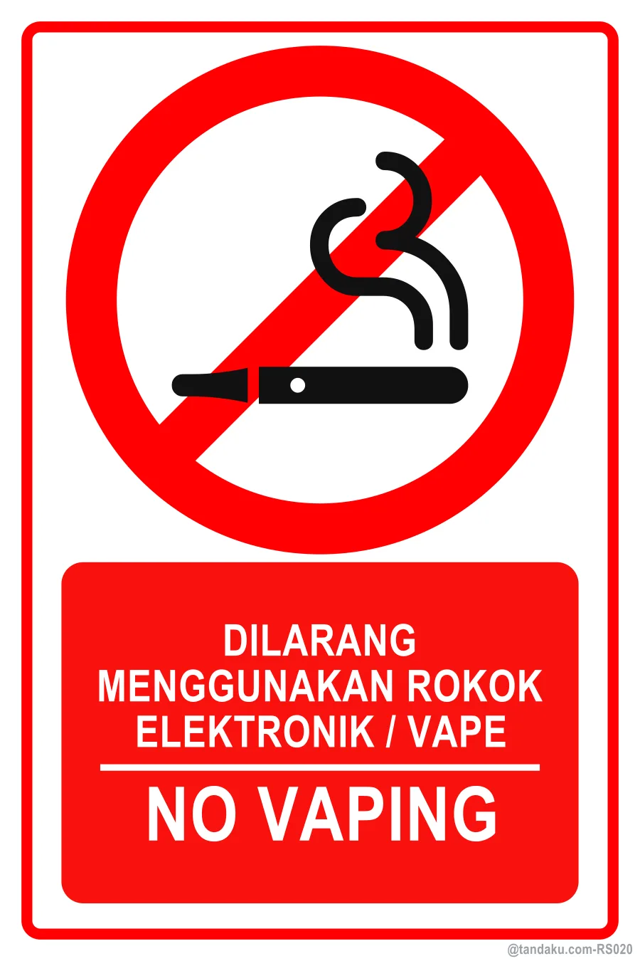NO VAPING — BM + EN