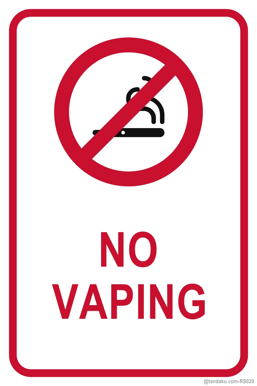 NO VAPING — English