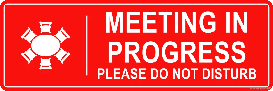 MEETING IN PROGRESS — English