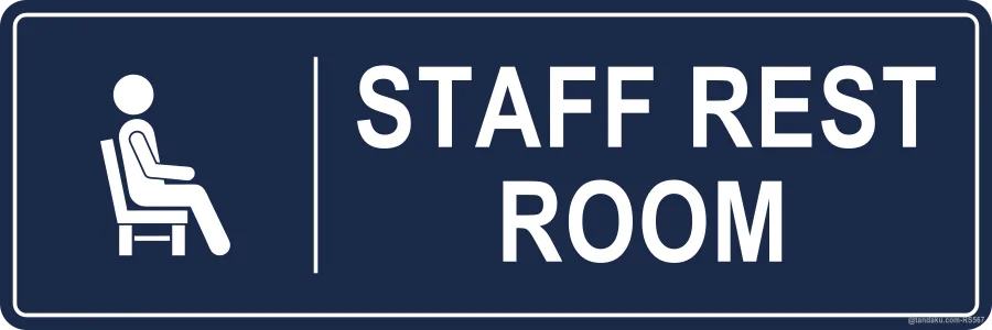 STAFF REST ROOM — English