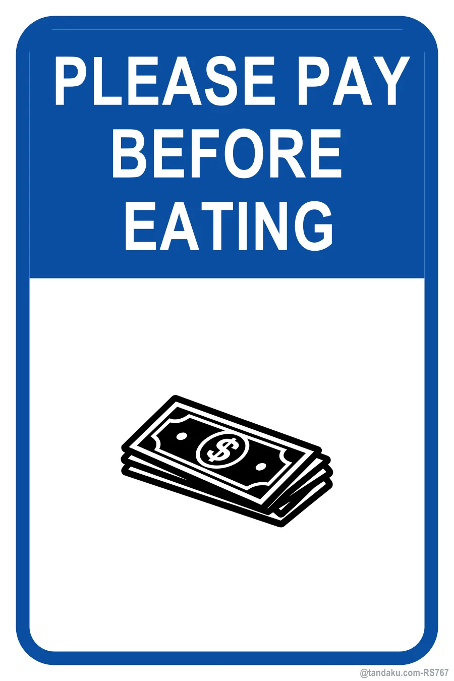 PLEASE PAY BEFORE EATING — English