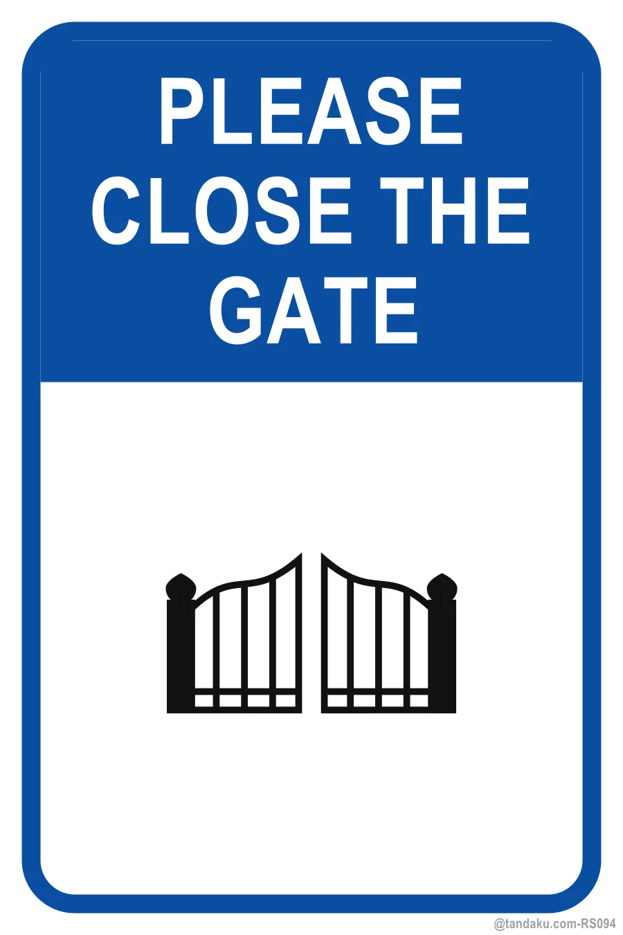 PLEASE CLOSE THE GATE — English