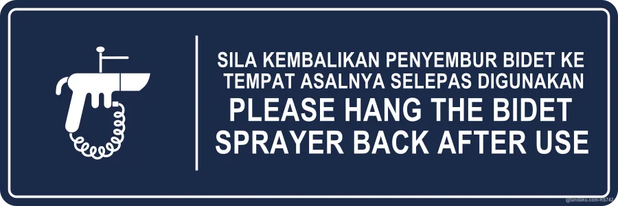 Please Hang Bidet Back