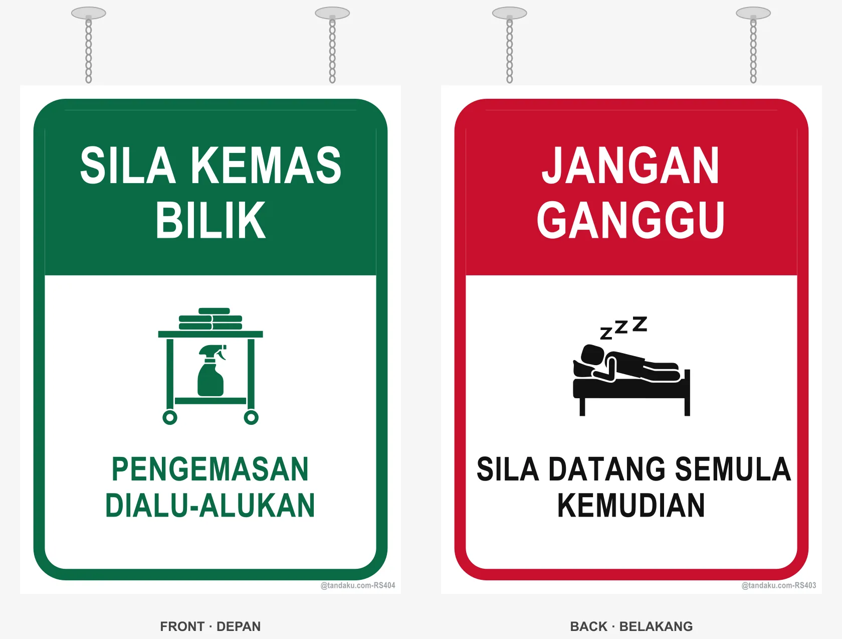PLEASE MAKE UP ROOM — Bahasa Malaysia