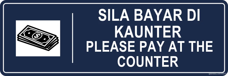 Please Pay At Counter