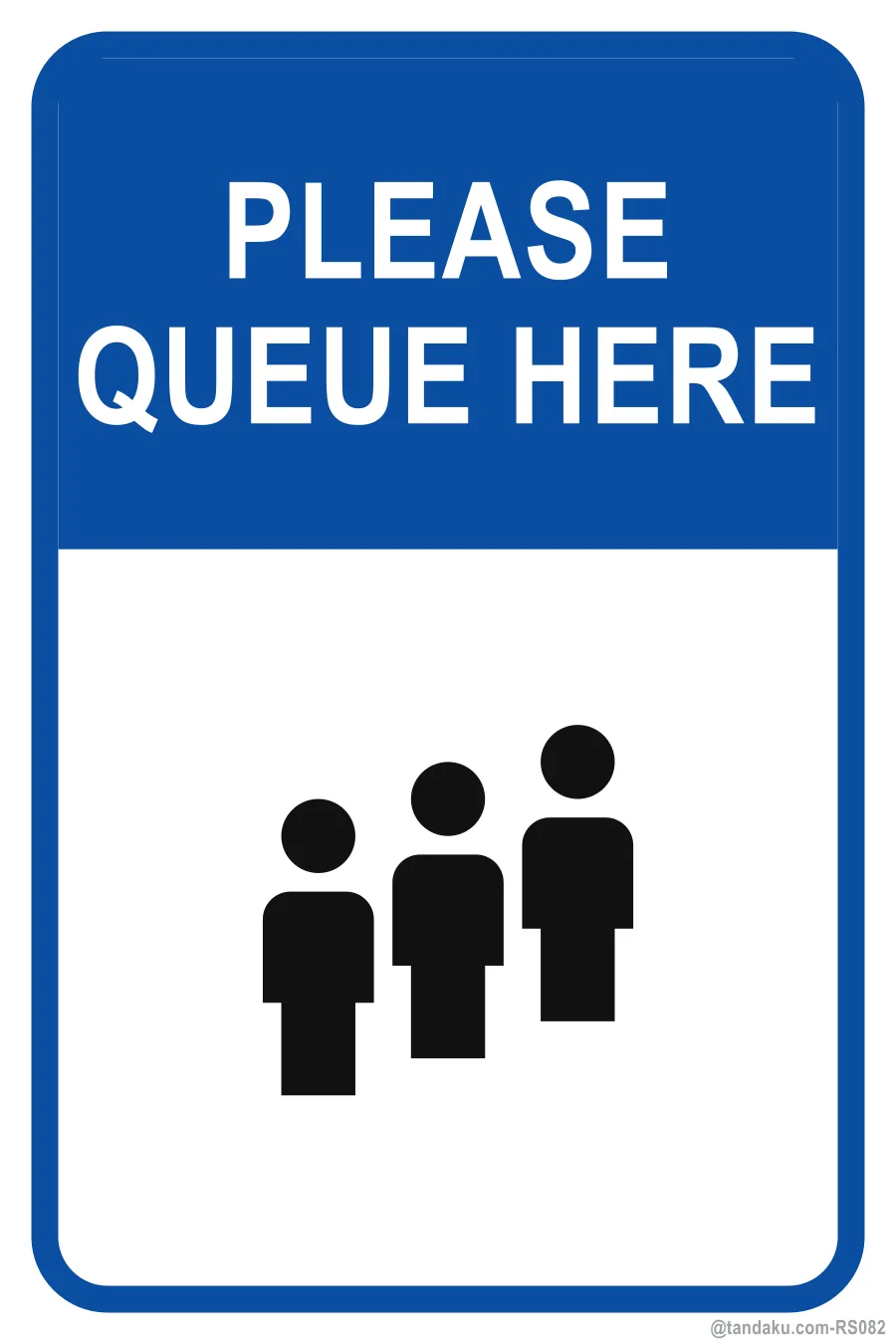 PLEASE QUEUE HERE — English
