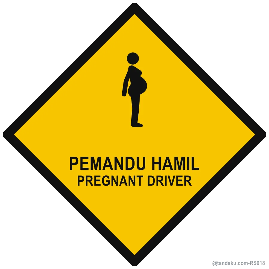 Pregnant Driver Sticker