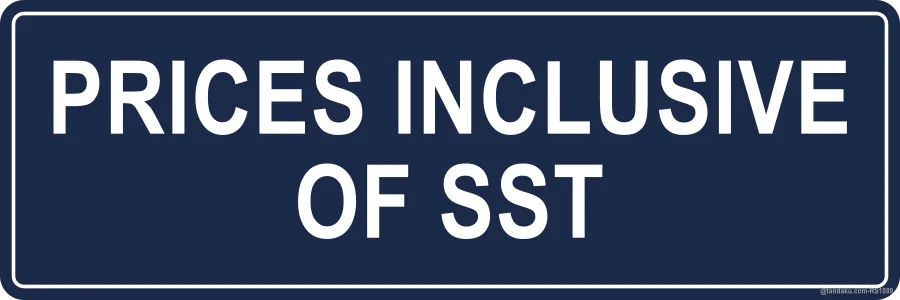 PRICES INCLUSIVE OF SST — English
