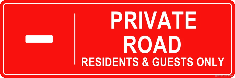 PRIVATE ROAD — English