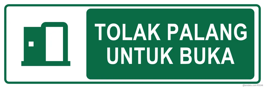 PUSH BAR TO OPEN — Bahasa Malaysia