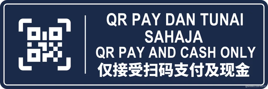 Qr Pay Cash Only — BM + EN + 中文