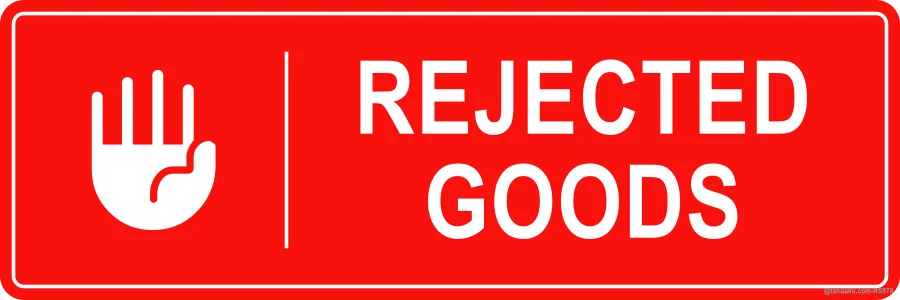 REJECTED GOODS — English