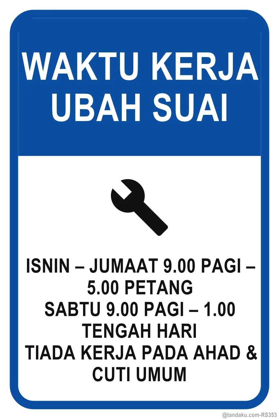 RENOVATION HOURS — Bahasa Malaysia