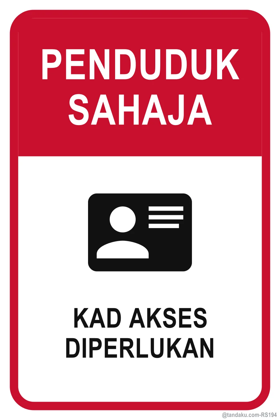 RESIDENTS ONLY — Bahasa Malaysia