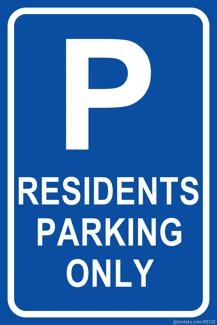 RESIDENTS PARKING ONLY — English