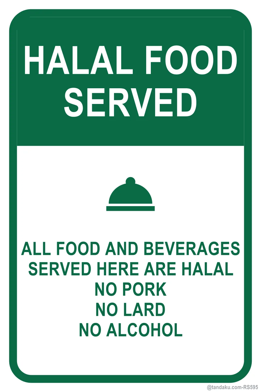 HALAL FOOD SERVED — English