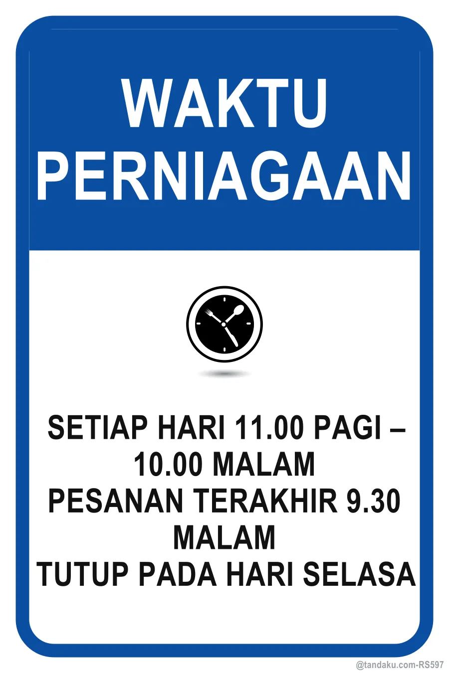 BUSINESS HOURS — Bahasa Malaysia