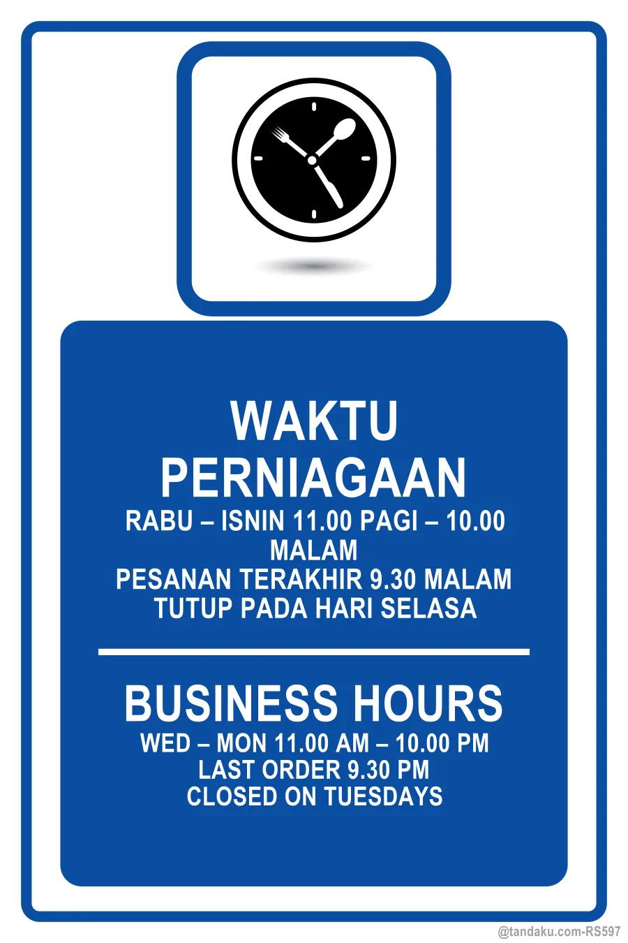 Restaurant Opening Hours