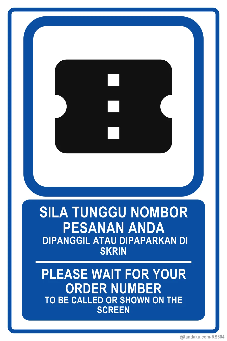 Restaurant Please Wait For Order Number