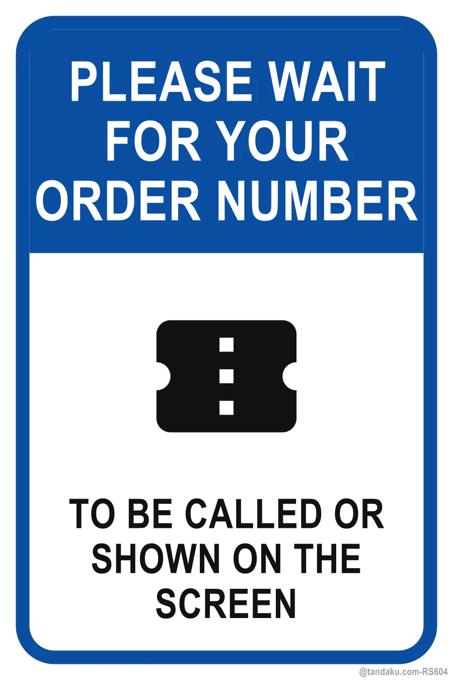 PLEASE WAIT FOR YOUR ORDER NUMBER — English