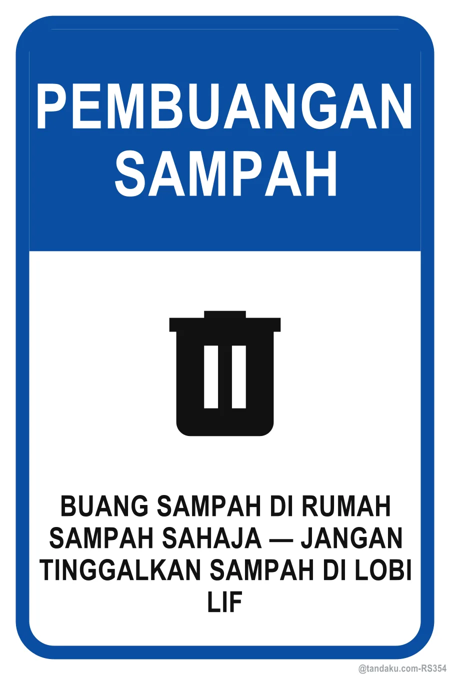 RUBBISH DISPOSAL — Bahasa Malaysia