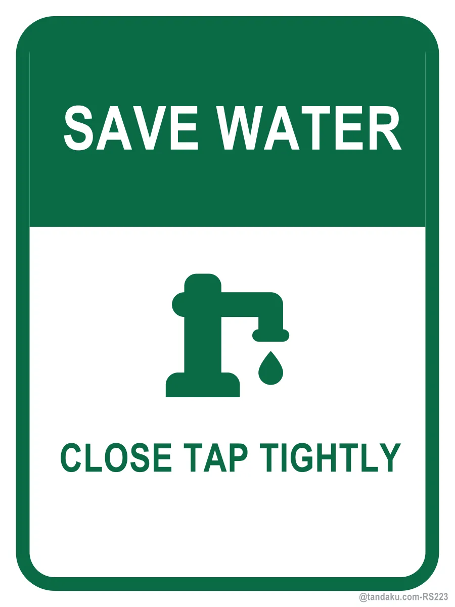 SAVE WATER — English
