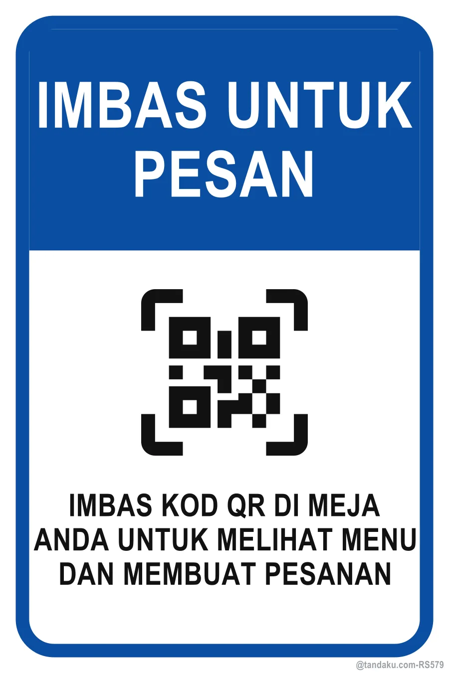 SCAN TO ORDER — Bahasa Malaysia