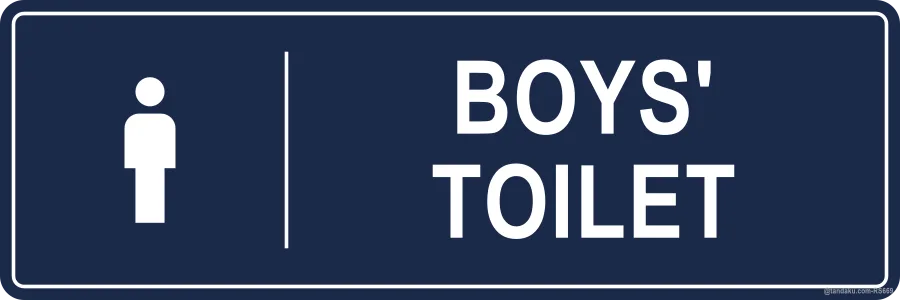 BOYS' TOILET — English