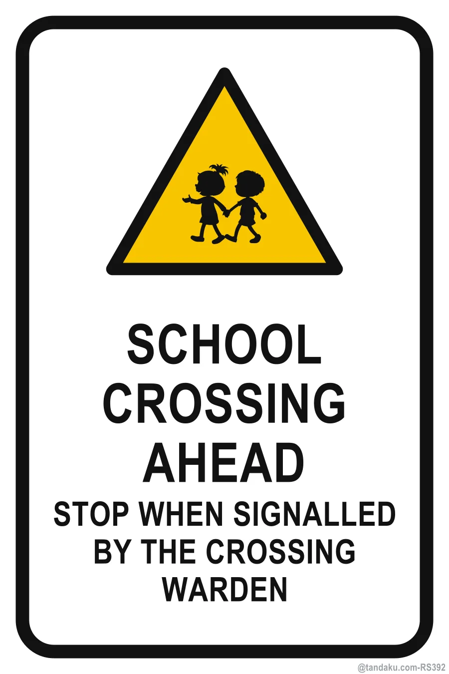 SCHOOL CROSSING AHEAD — English