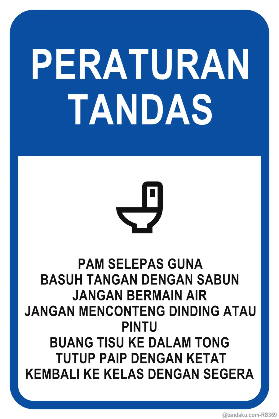 TOILET RULES — Bahasa Malaysia