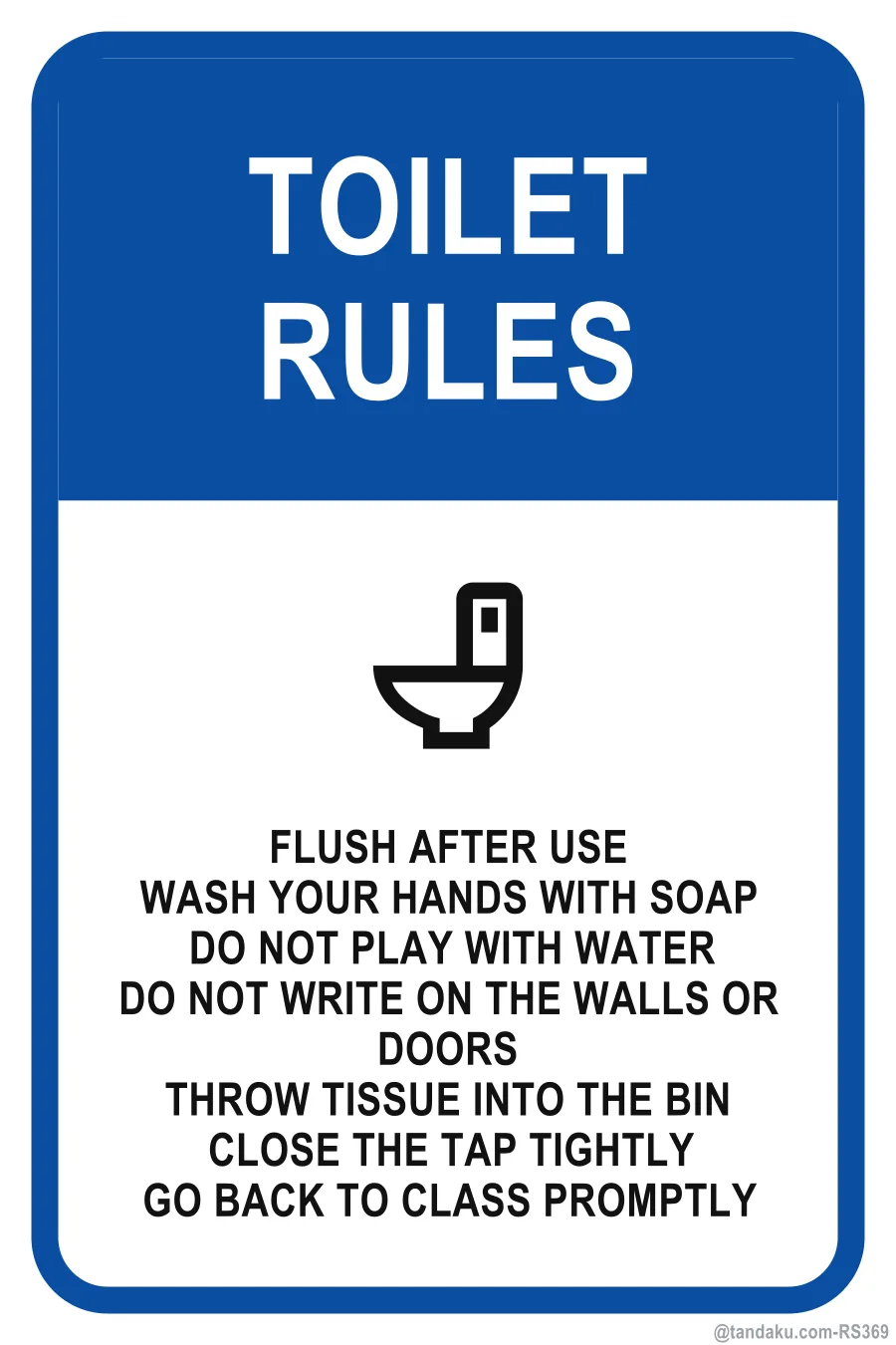 TOILET RULES — English