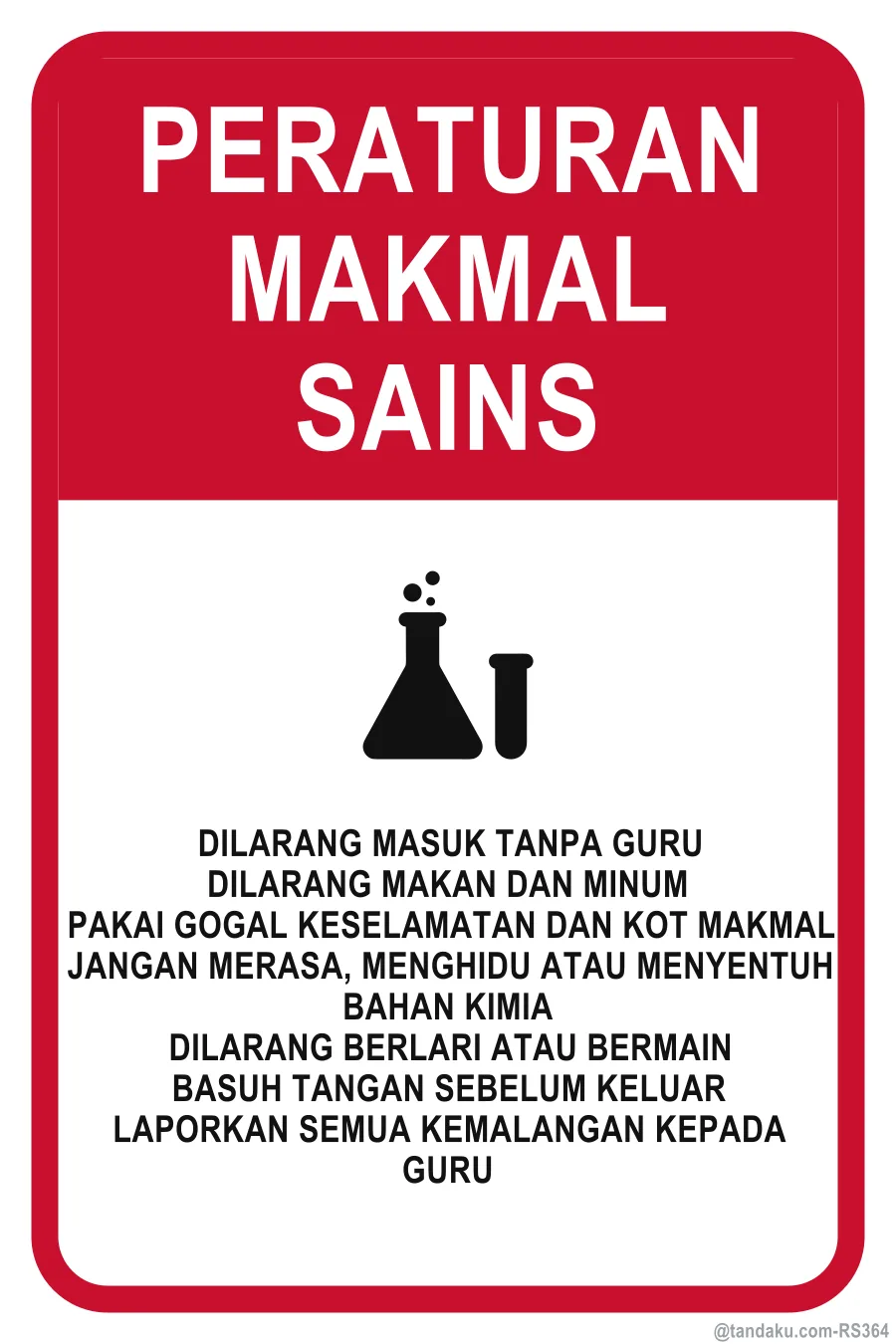 Science Lab Rules — Bahasa Malaysia