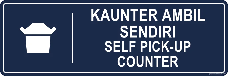 Self Pickup Counter Sign