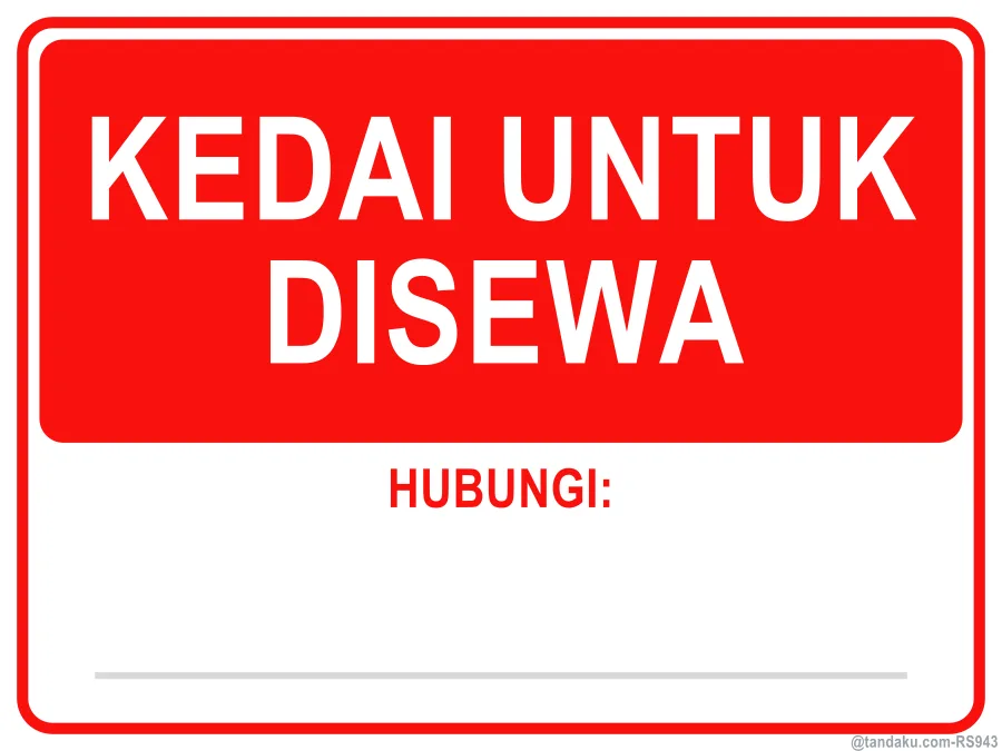 SHOP LOT FOR RENT — Bahasa Malaysia