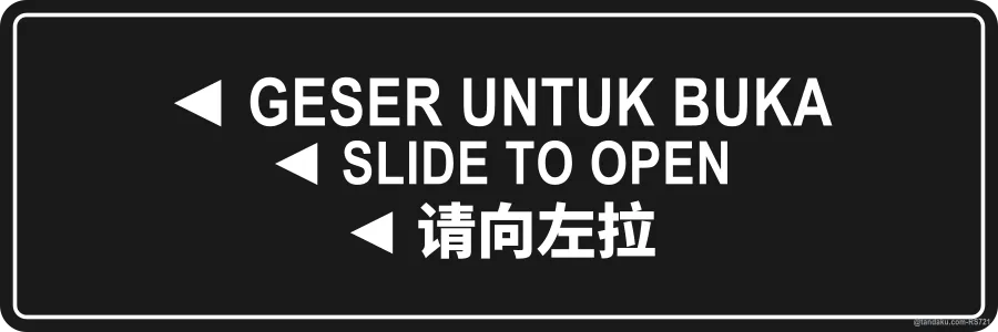 ◄ SLIDE TO OPEN — BM + EN + 中文