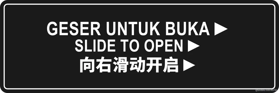 Slide To Open Right — BM + EN + 中文