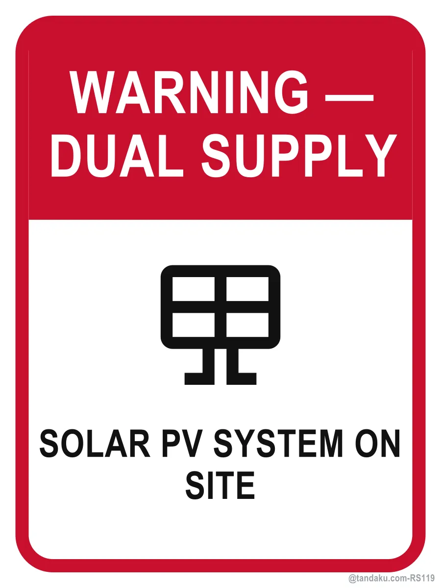 WARNING — DUAL SUPPLY — English