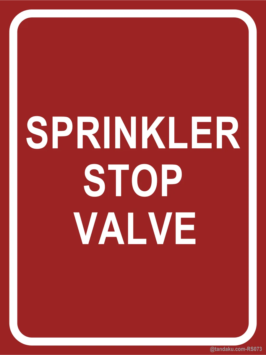 SPRINKLER STOP VALVE — English