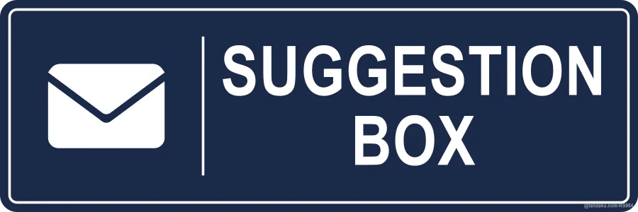 SUGGESTION BOX — English