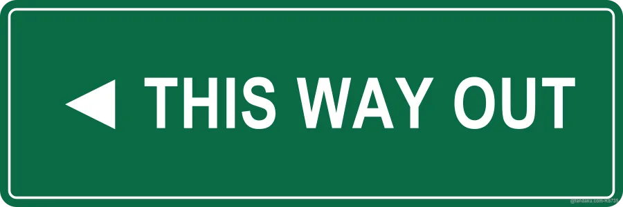 ◄ THIS WAY OUT — English