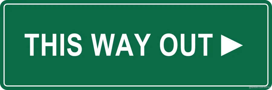 THIS WAY OUT ► — English