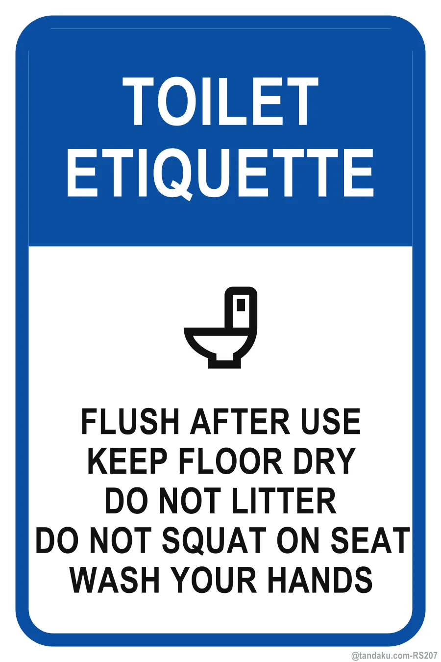 TOILET ETIQUETTE — English