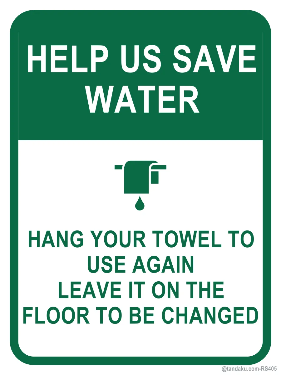 HELP US SAVE WATER — English